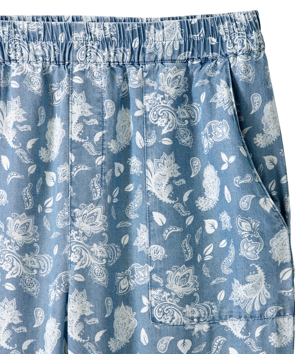 Women's Self Dressing Pull-on Wide Leg Capris