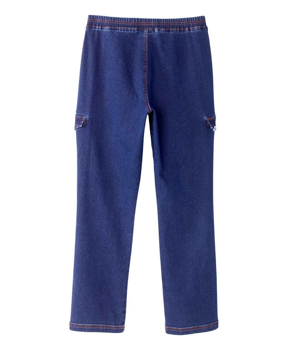 Men's Self Dressing Pull-on Jeans with Cargo Pockets
