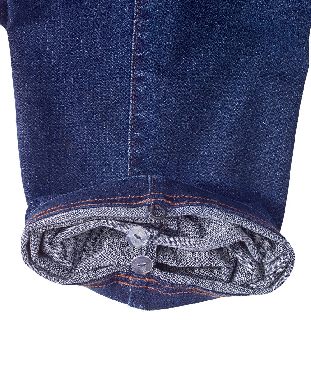 Men's Self Dressing Pull-on Jeans with Cargo Pockets