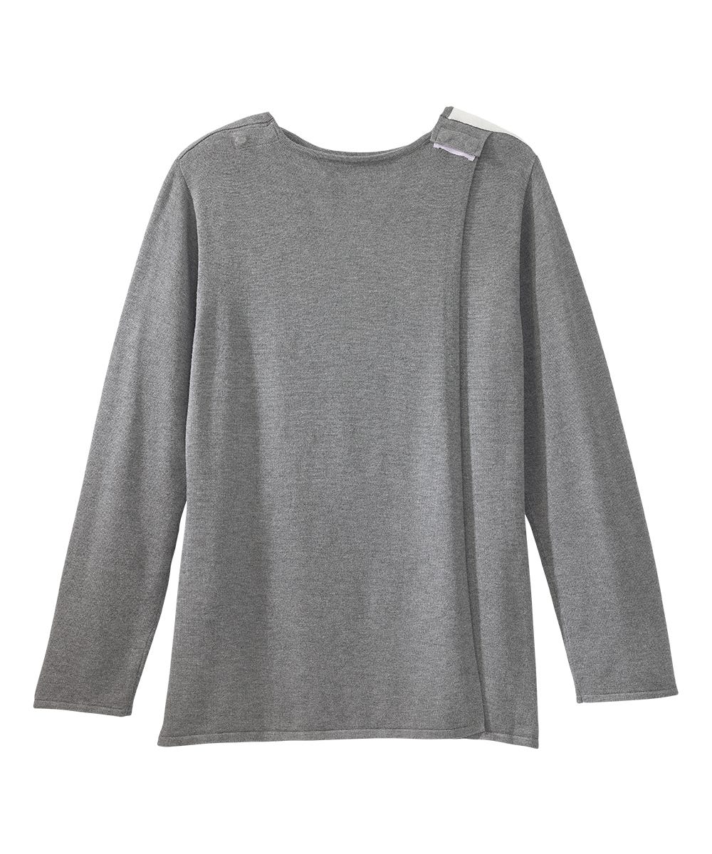 Women's Open Back Color Blocked Long Sleeve Sweater