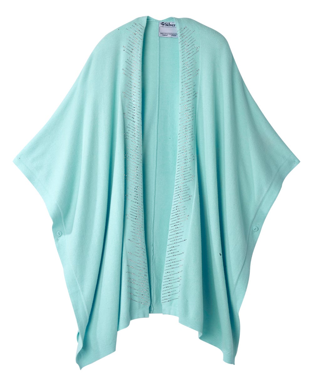 Women's Embellished 3-in-1 Poncho, Shawl & Scarf