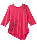 Women's Open Back Asymmetrical Hem Top
