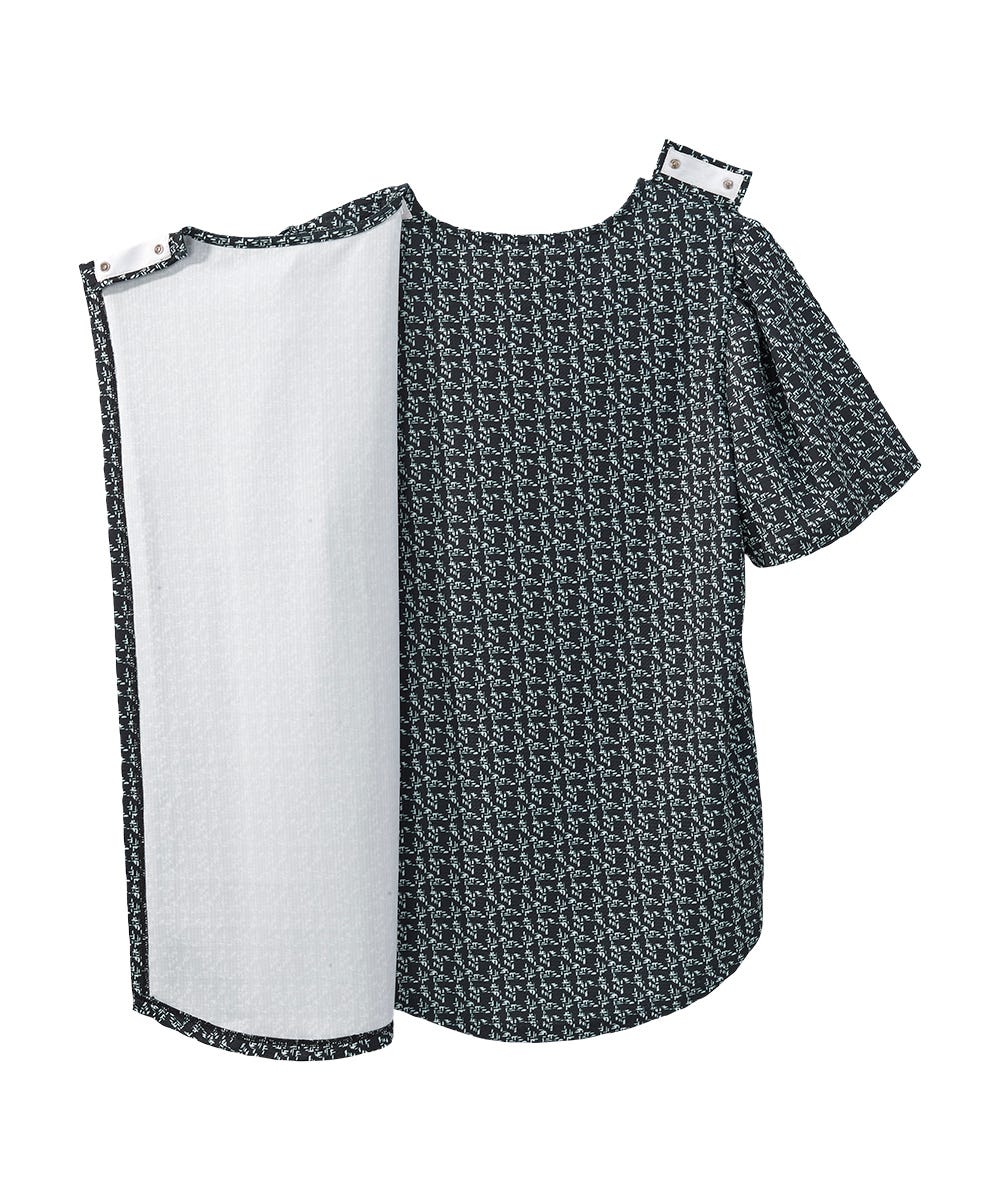 Women's Open Back Hi-Low Pleated Top