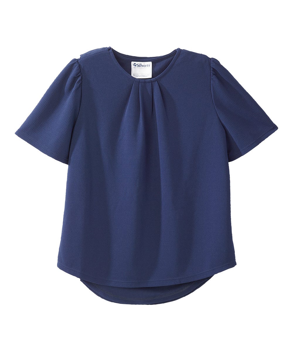 Women's Open Back Hi-Low Pleated Top