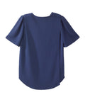 Women's Open Back Hi-Low Pleated Top