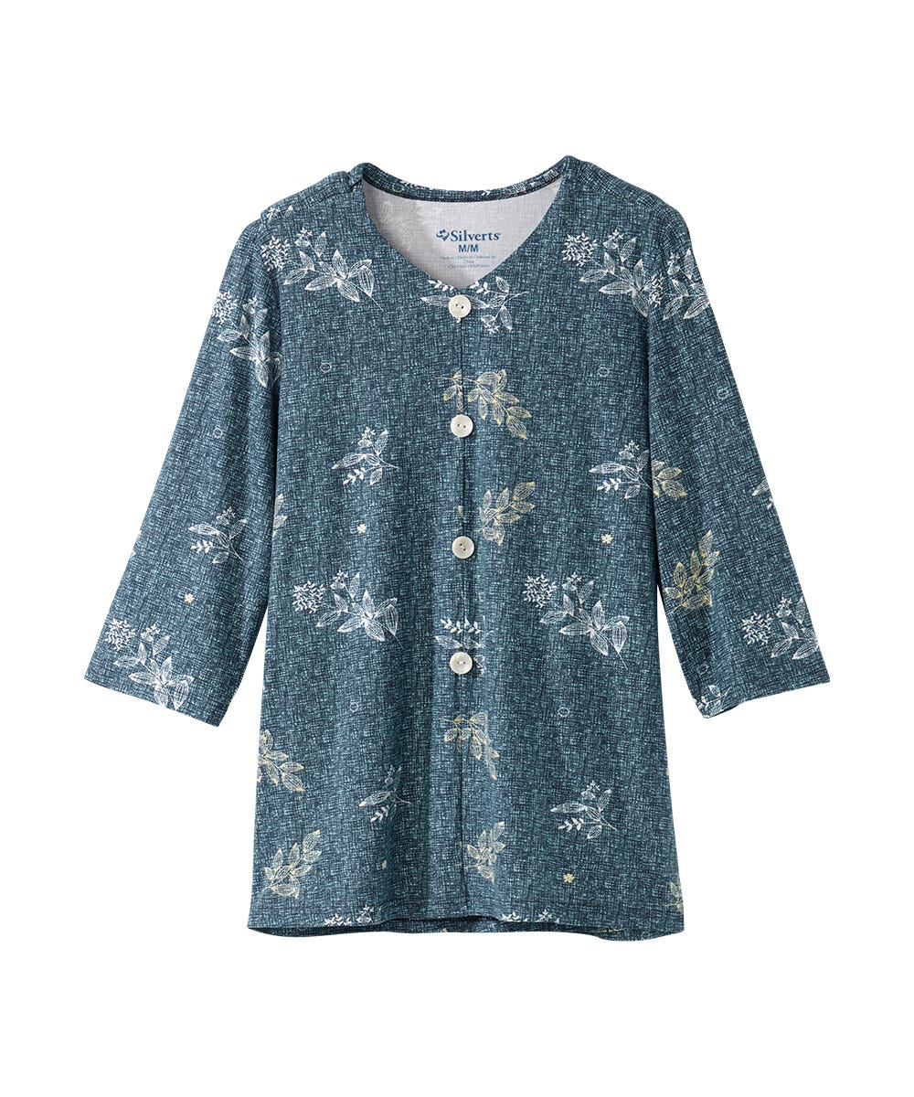 Women's Open Back Faux Button Top