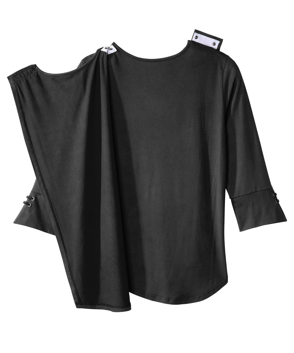 Women's Open Back Notched Neckline Top