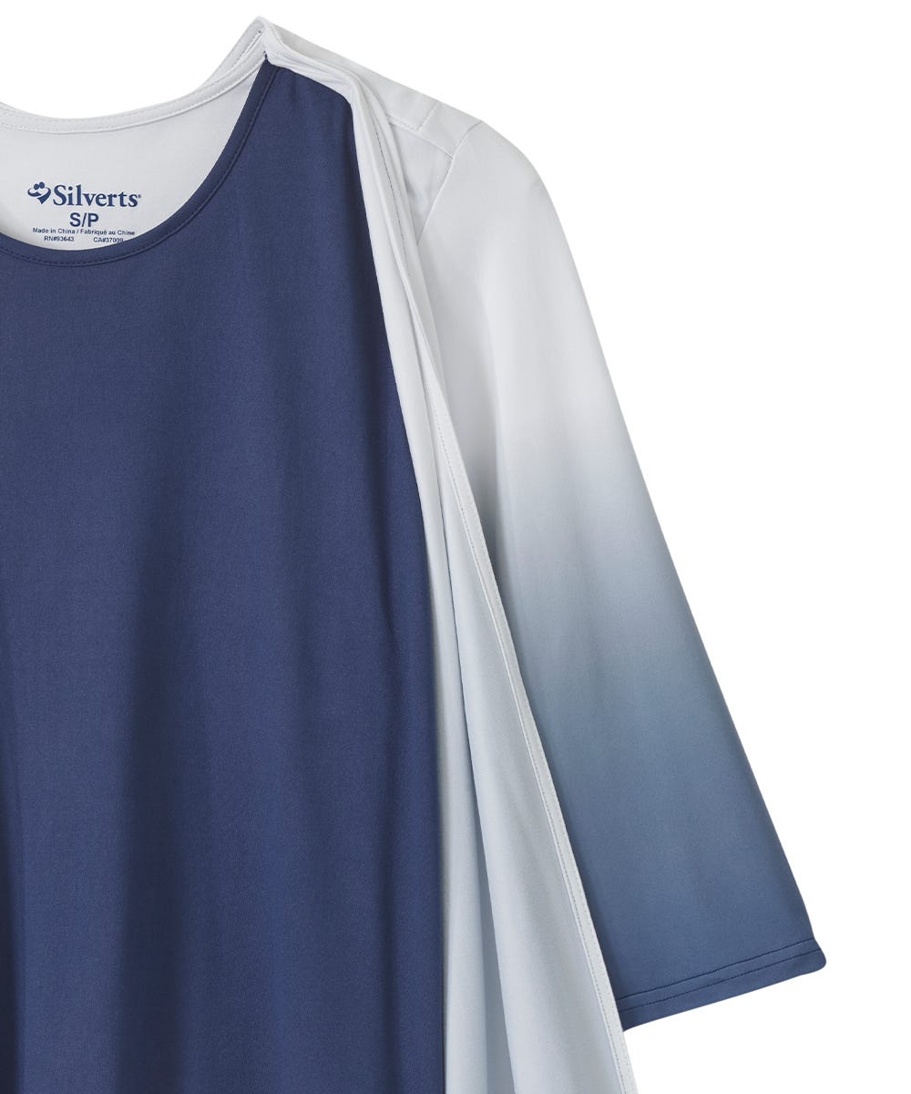 Women's Open Back Ombre Knit Twofer Top - Clearance