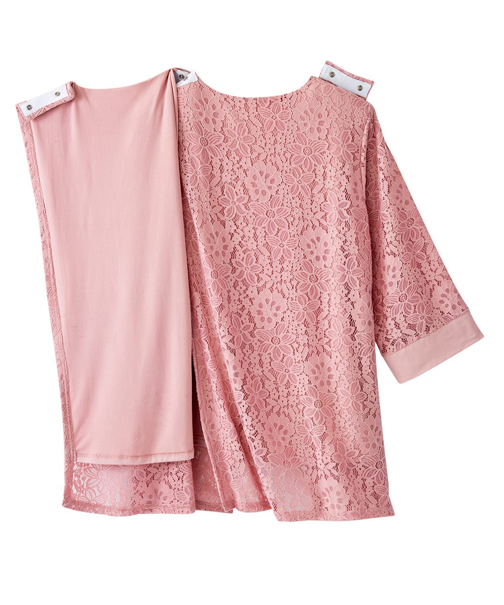 Women's Open Back Lace Blazer Twofer Top