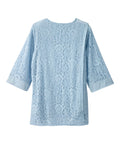 Women's Open Back Lace Blazer Twofer Top