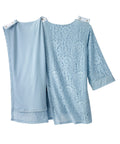 Women's Open Back Lace Blazer Twofer Top