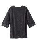 Women's Open Back Lace Blazer Twofer Top