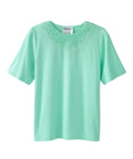 Women's Open Back Embellished Top - Silverts 25