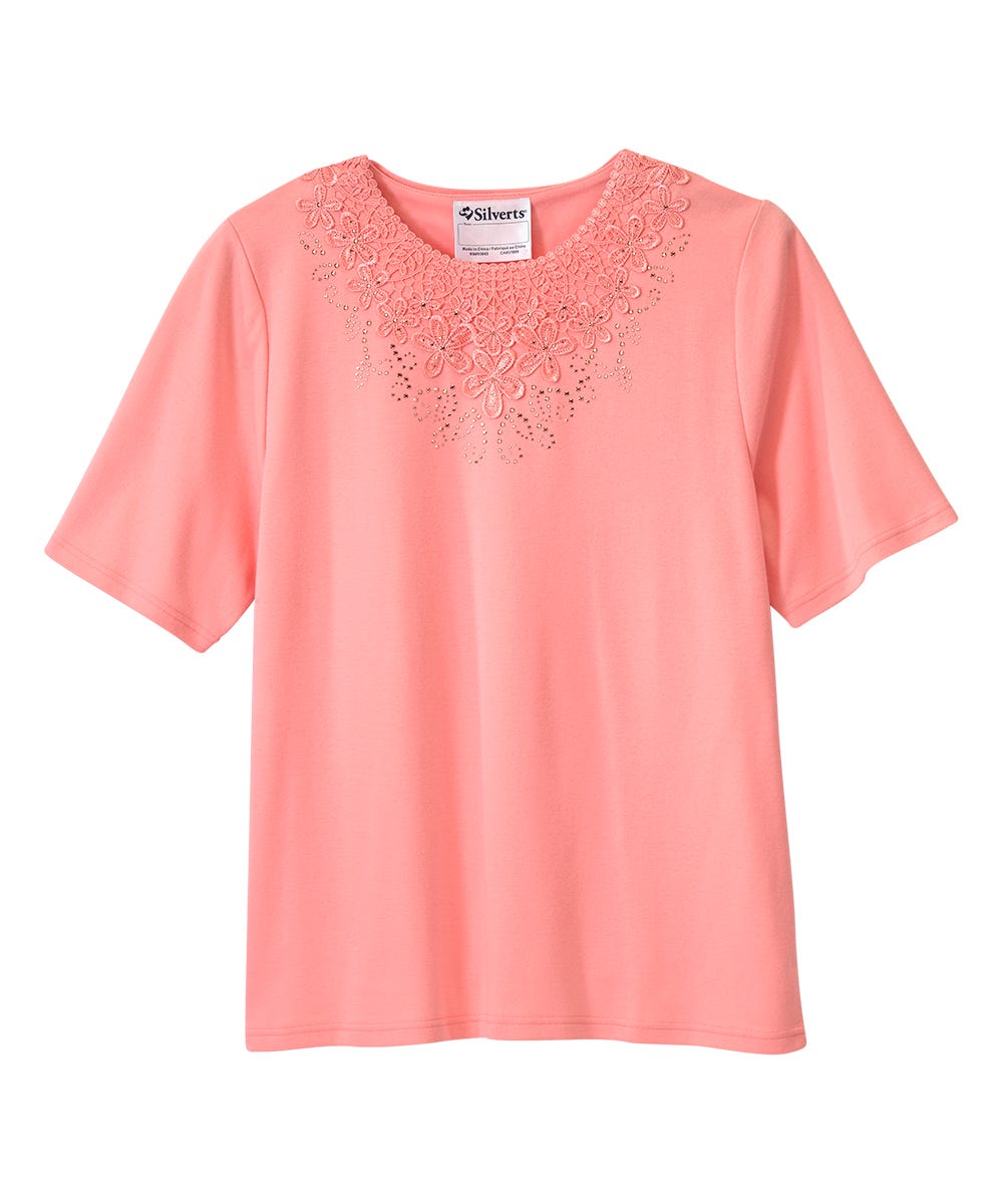 Women's Open Back Embellished Top - Clearance