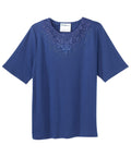Women's Open Back Embellished Top