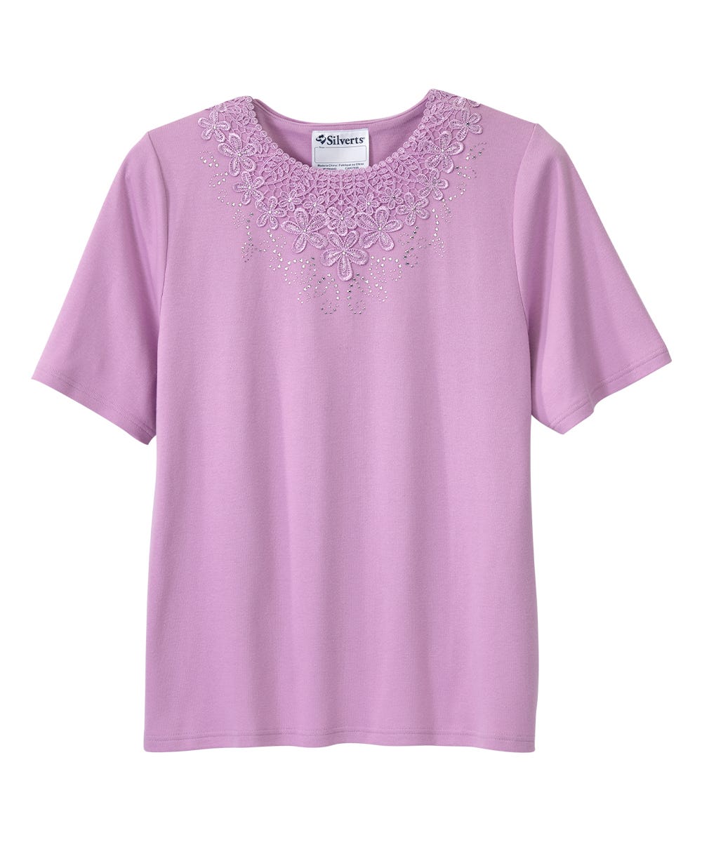 Women's Open Back Embellished Top - Clearance