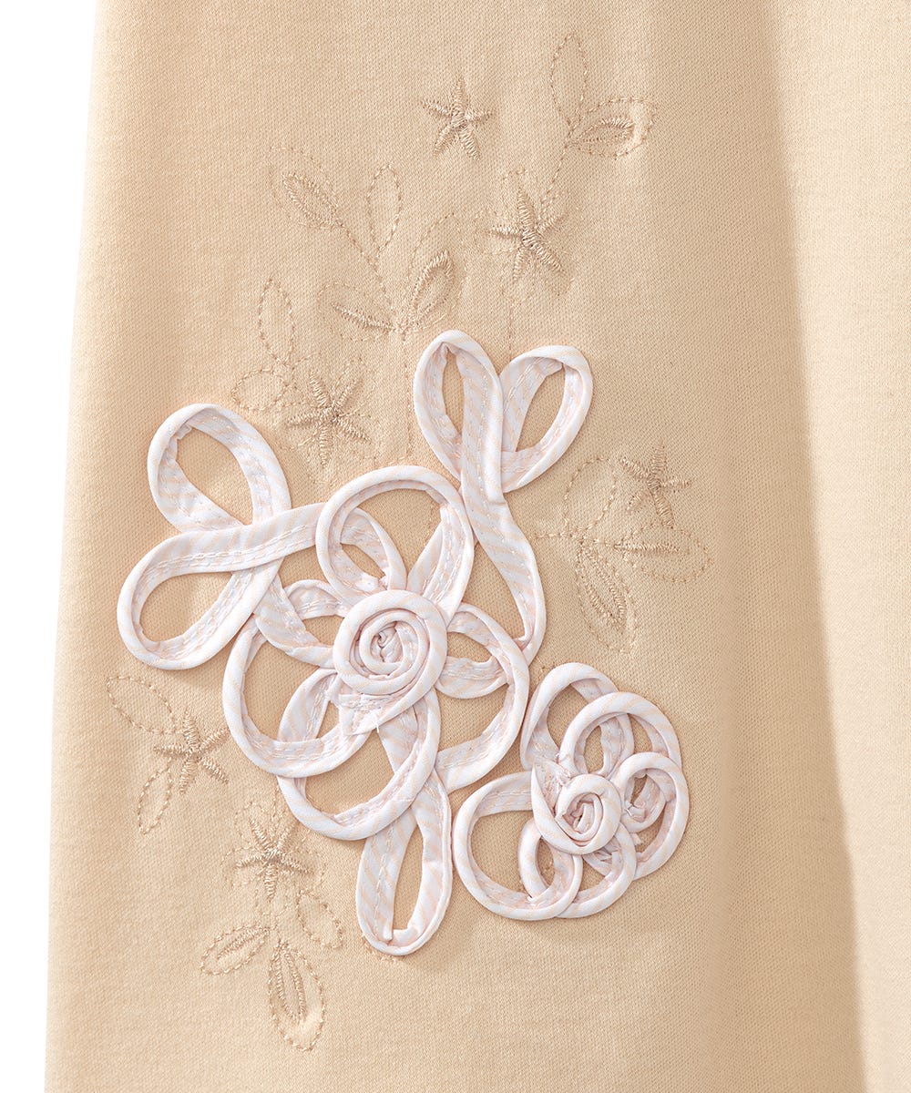 Women's Open Back Top with Embroidery Detail
