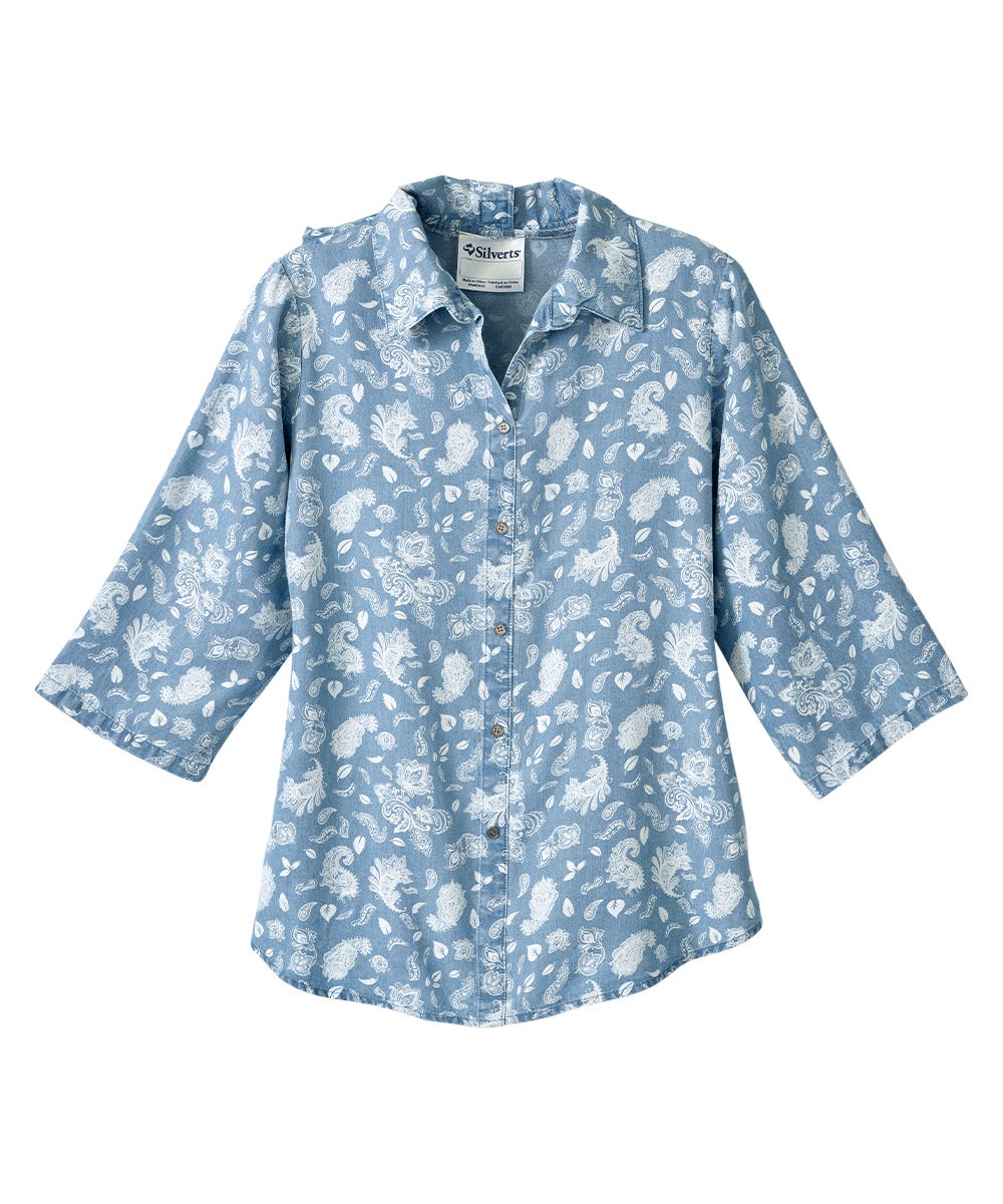 Women's Open Back 3/4 Sleeve Blouse