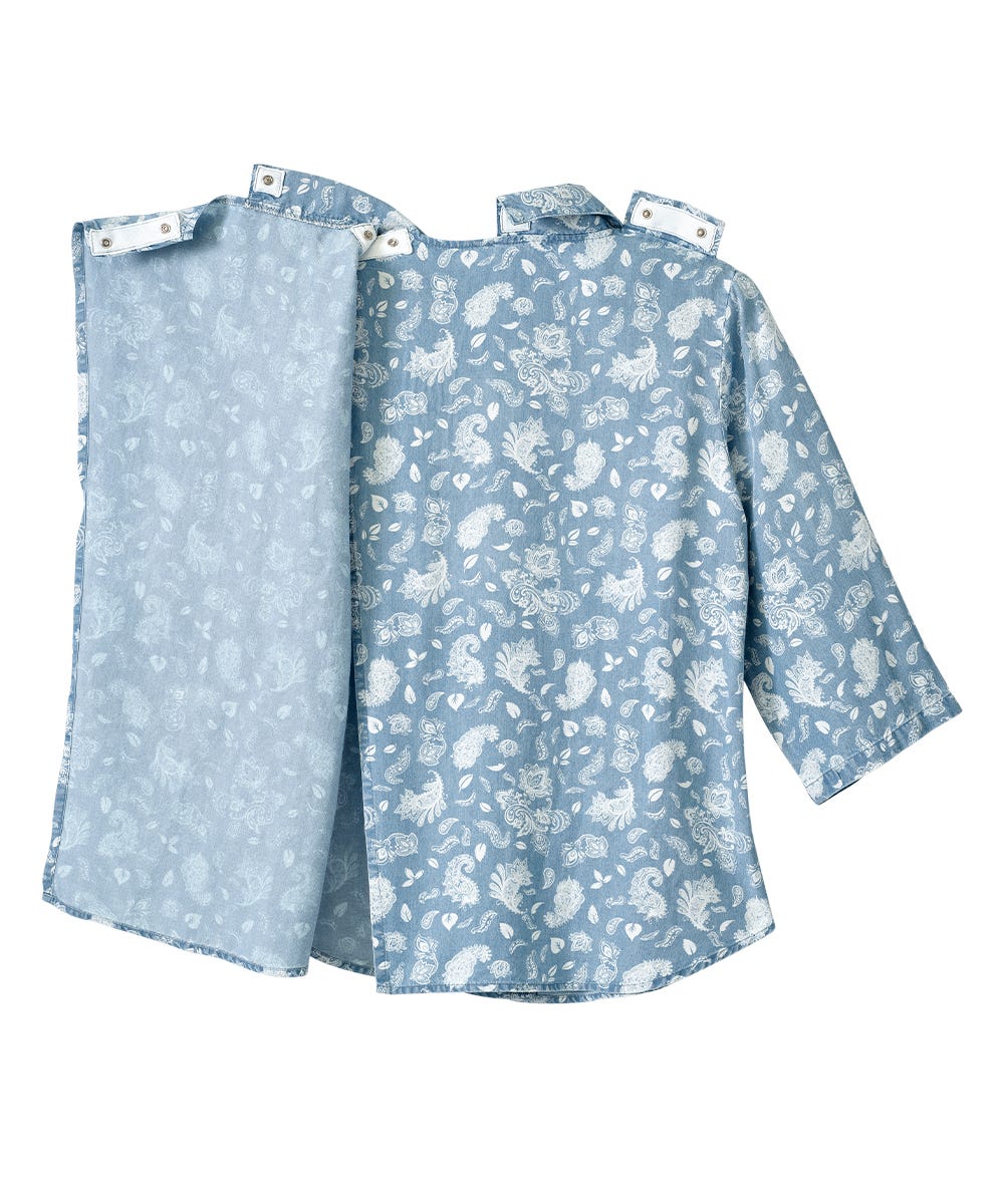 Women's Open Back 3/4 Sleeve Blouse