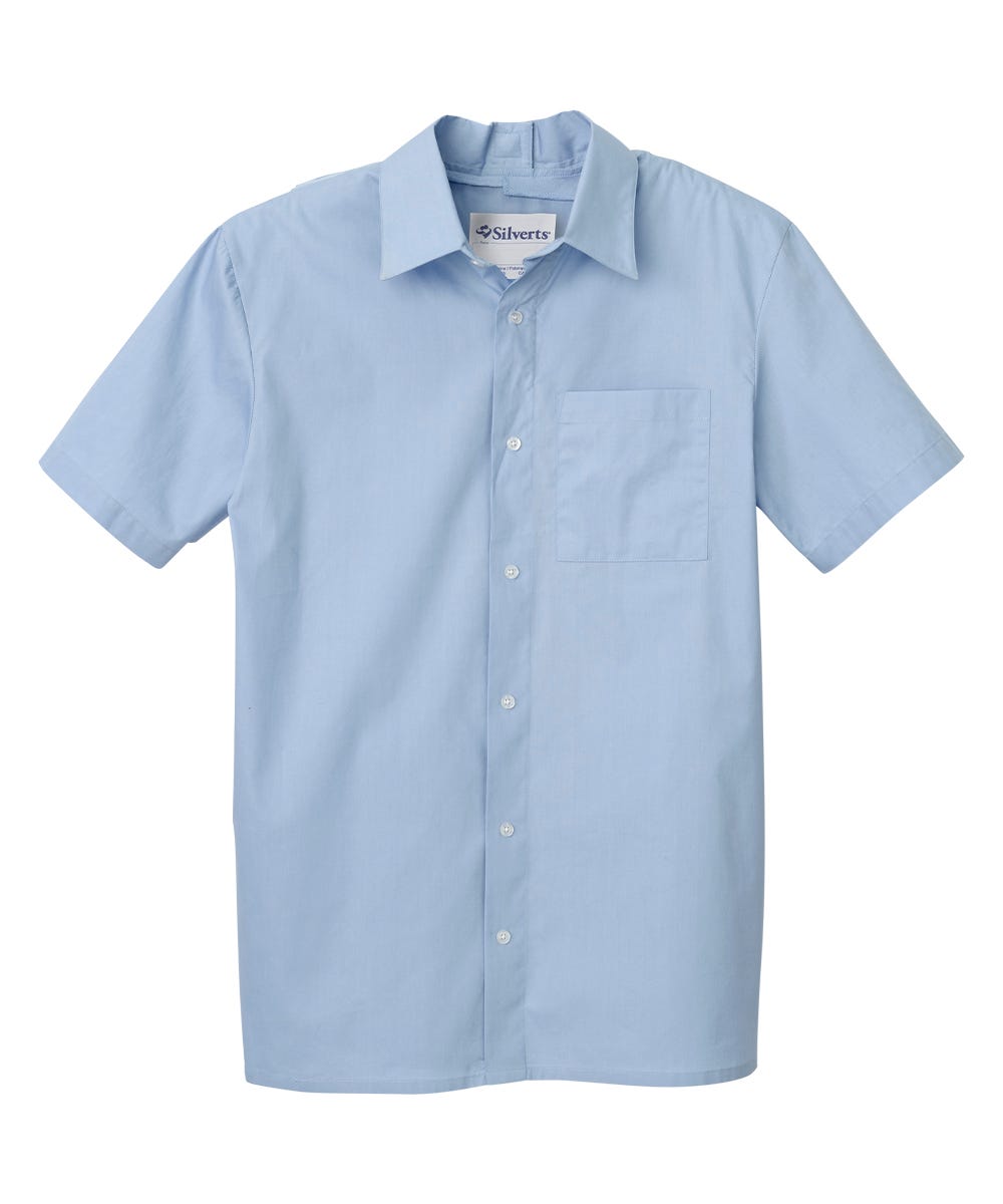 Men's Adaptive Open Back Short Sleeve Dress Shirt - Clearance