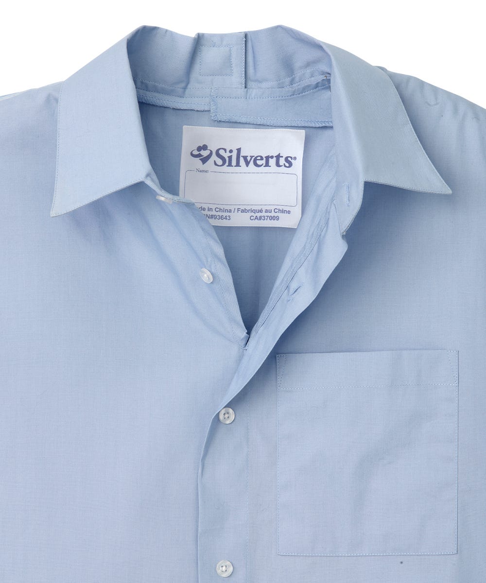 Men's Adaptive Open Back Short Sleeve Dress Shirt - Clearance