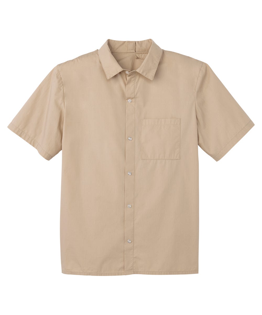 For Men Beige Short Sleeve Button Down Dress Shirt Silverts Senior Men's Adaptive Open Back Short For Men Beige Short Sleeve Button Down Dress Shirt Silverts Senior Men's Adaptive Open Back Short