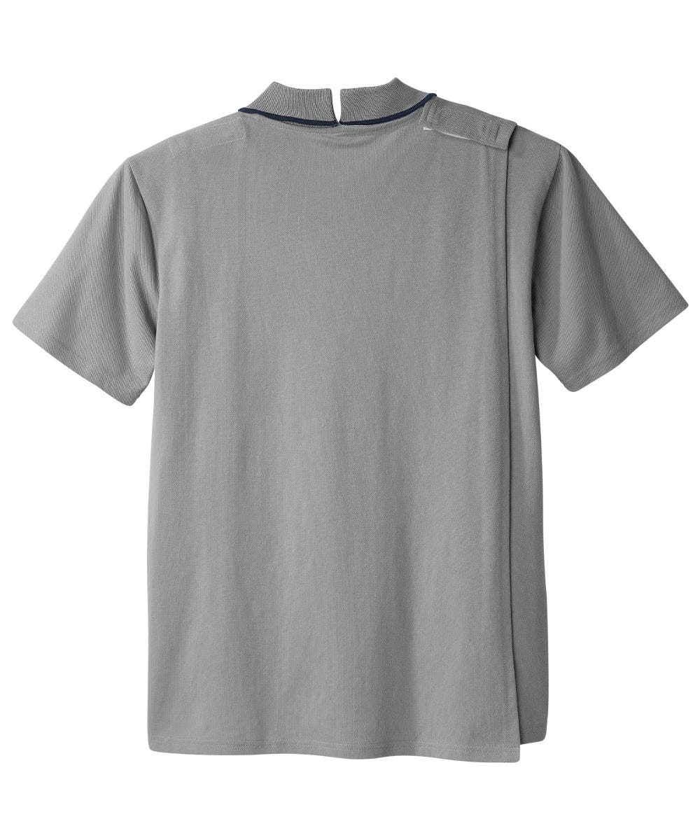 Men's Open Back Polo Shirt with Zip - Clearance