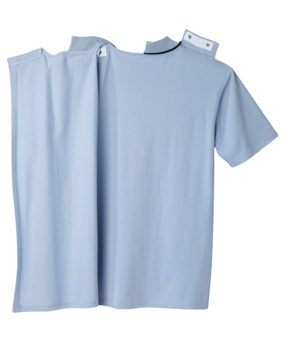 Men's Open Back Polo Shirt with Zip - Clearance