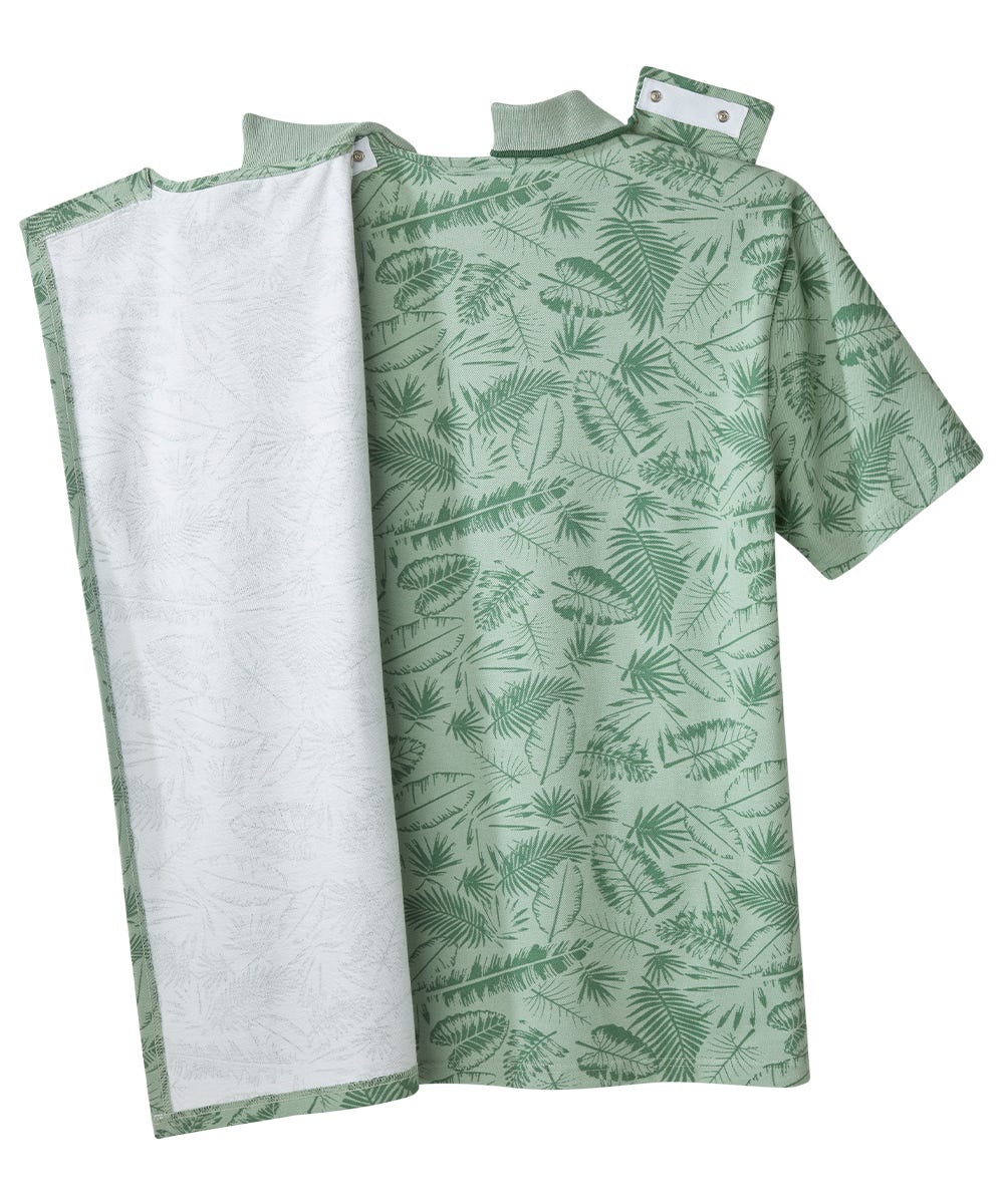 Men's Open Back Polo Shirt with Zip - Clearance