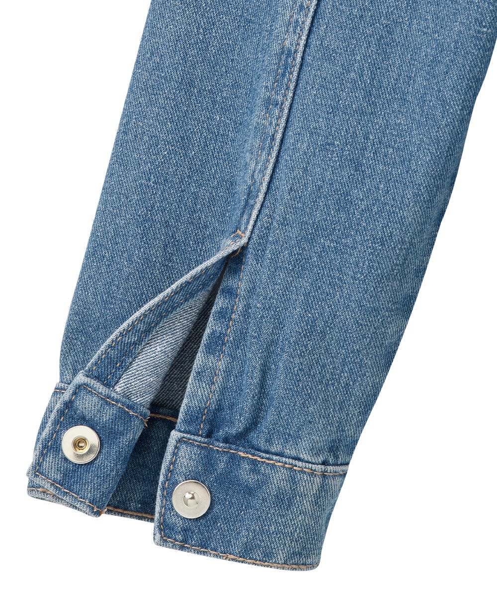 Men's Self Dressing Magnetic Closure Jean Jacket