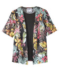 Women's Open Back Short Sleeve Twofer Top