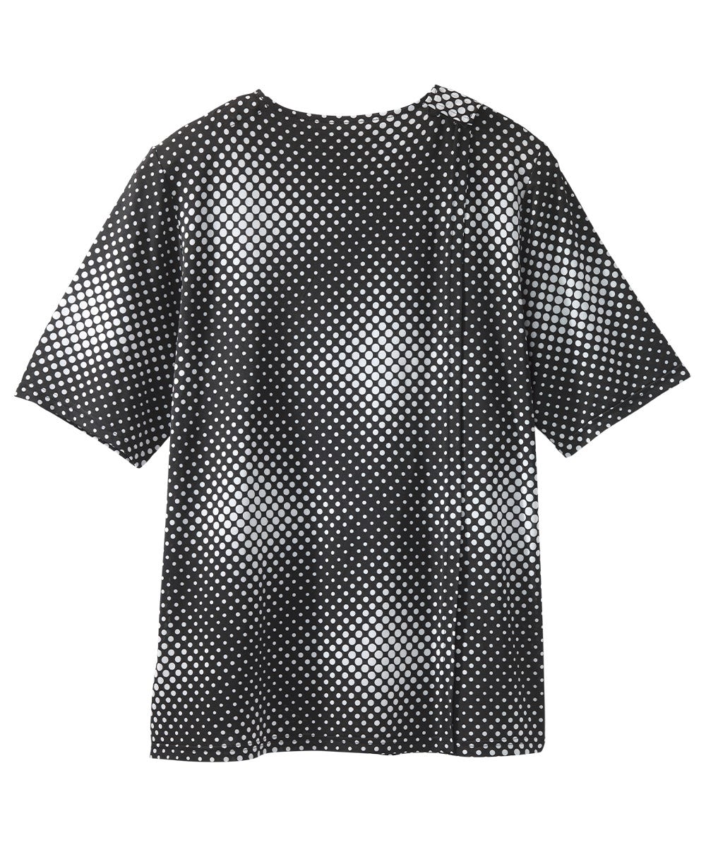 Women's Open Back Short Sleeve Twofer Top