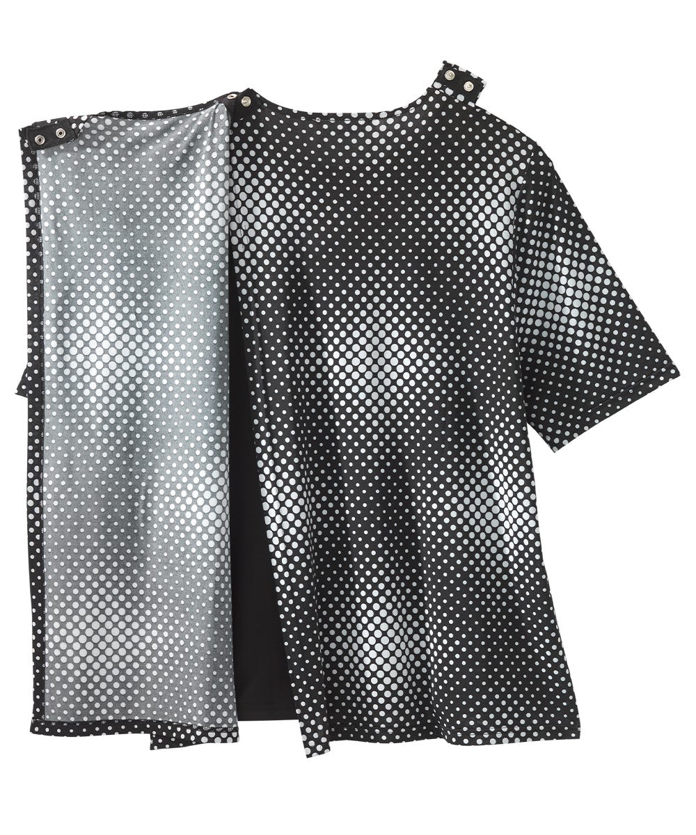 Women's Open Back Short Sleeve Twofer Top