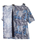 Women's Open Back Short Sleeve Twofer Top