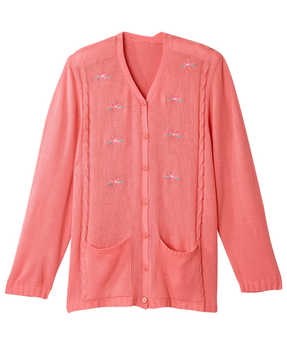 Women's Adaptive Open Back Flower Cardigan