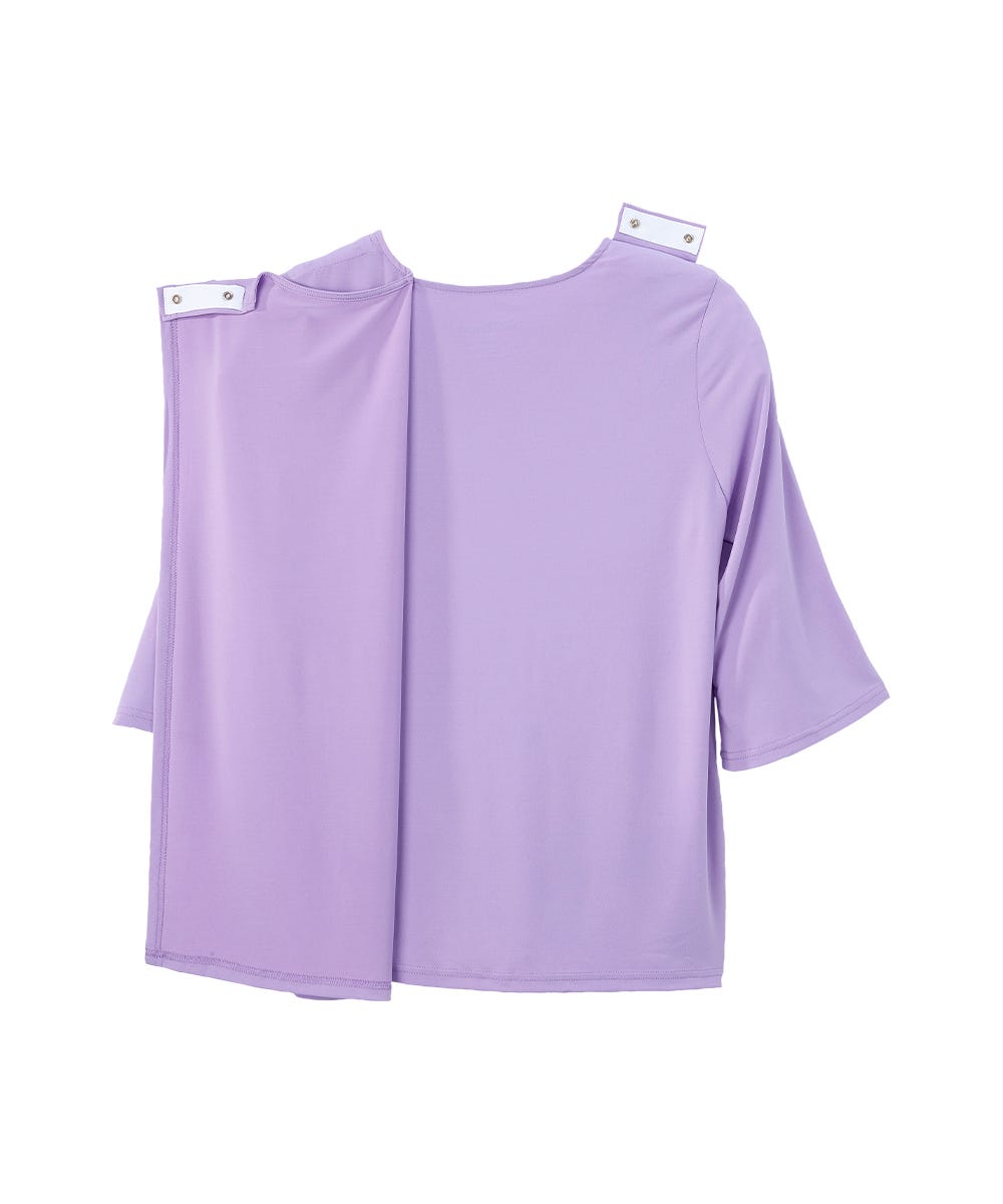Women's Open Back Crepe V-Neck Top