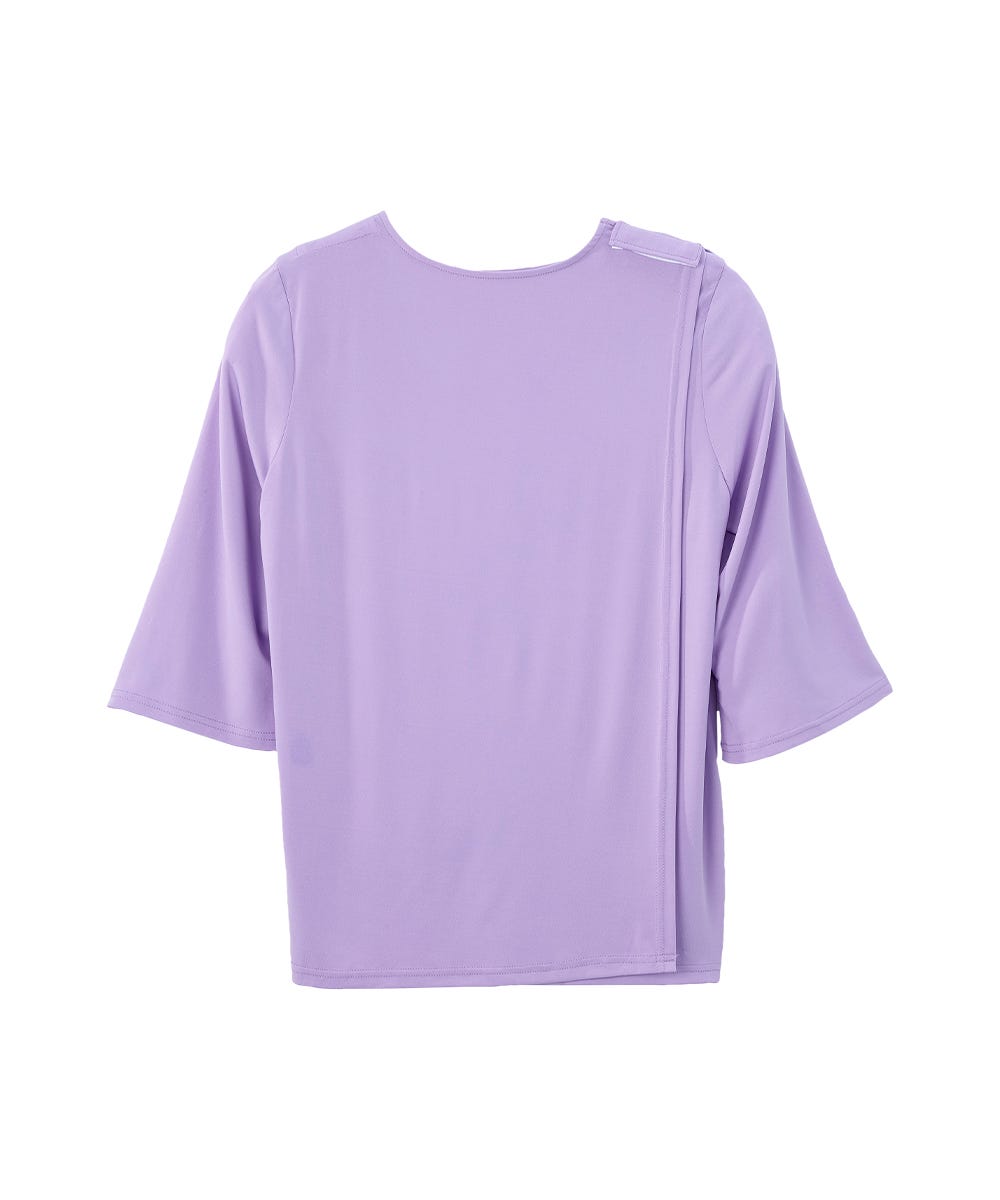 Women's Open Back Crepe V-Neck Top