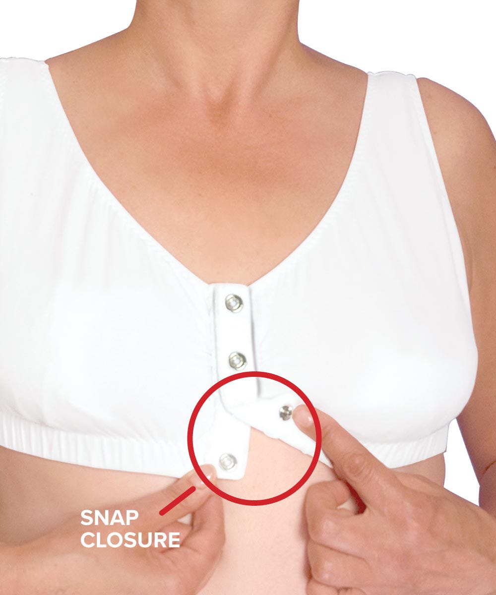 Women's Adaptive Front Snap Closure Bra - Clearance