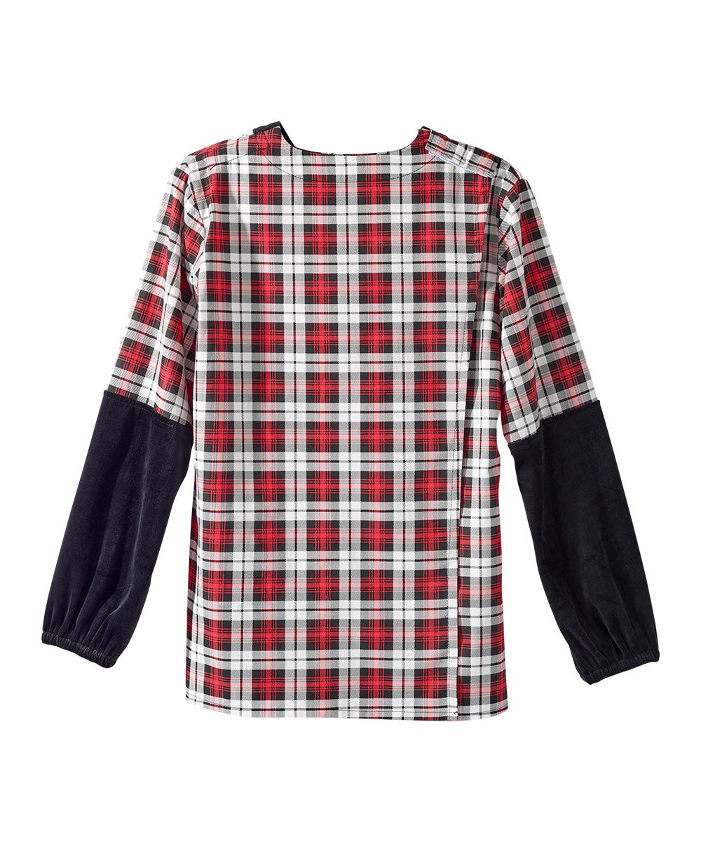 Women's Open Back Embroidered Long Sleeve Blouse