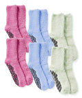 Mens / Womens Non Skid Hospital Socks - 6 Pack Slipper Socks