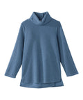 Women's Open Back Textured Turtleneck Top