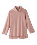Women's Open Back Textured Turtleneck Top