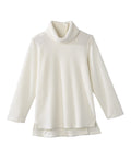 Women's Open Back Textured Turtleneck Top