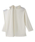 Women's Open Back Textured Turtleneck Top