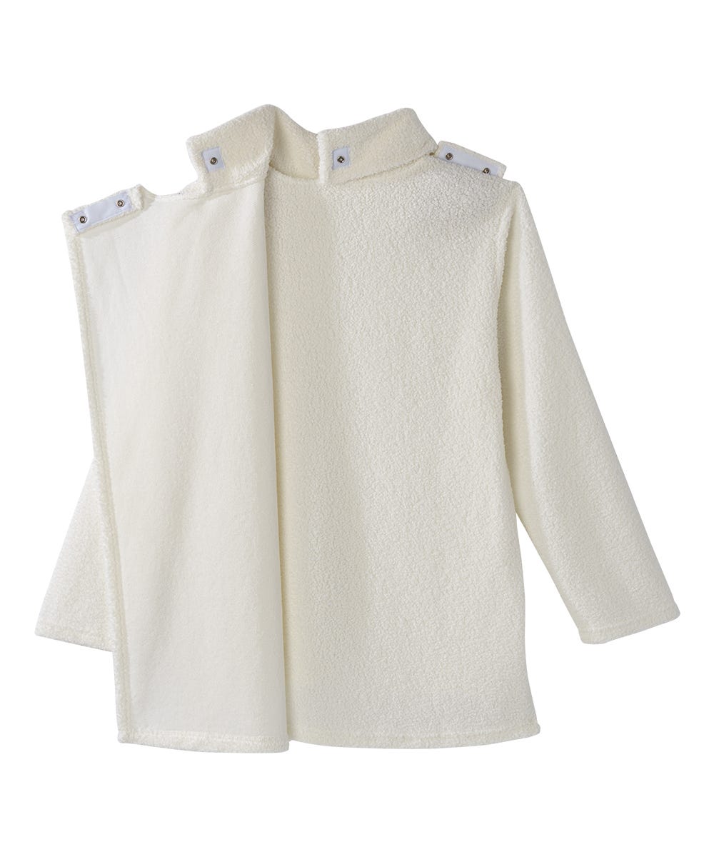 Women's Open Back Textured Turtleneck Top