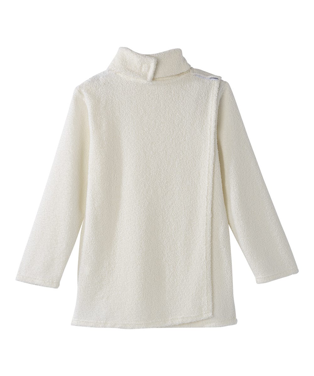 Women's Open Back Textured Turtleneck Top