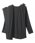 Women's Open Back Embellished Long Sleeve Top