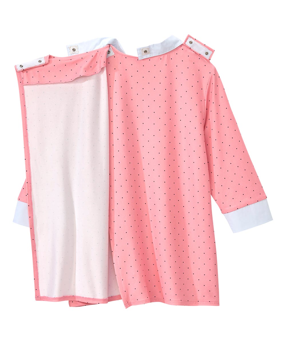 Women's Open Back 3/4 Sleeve Collared Top