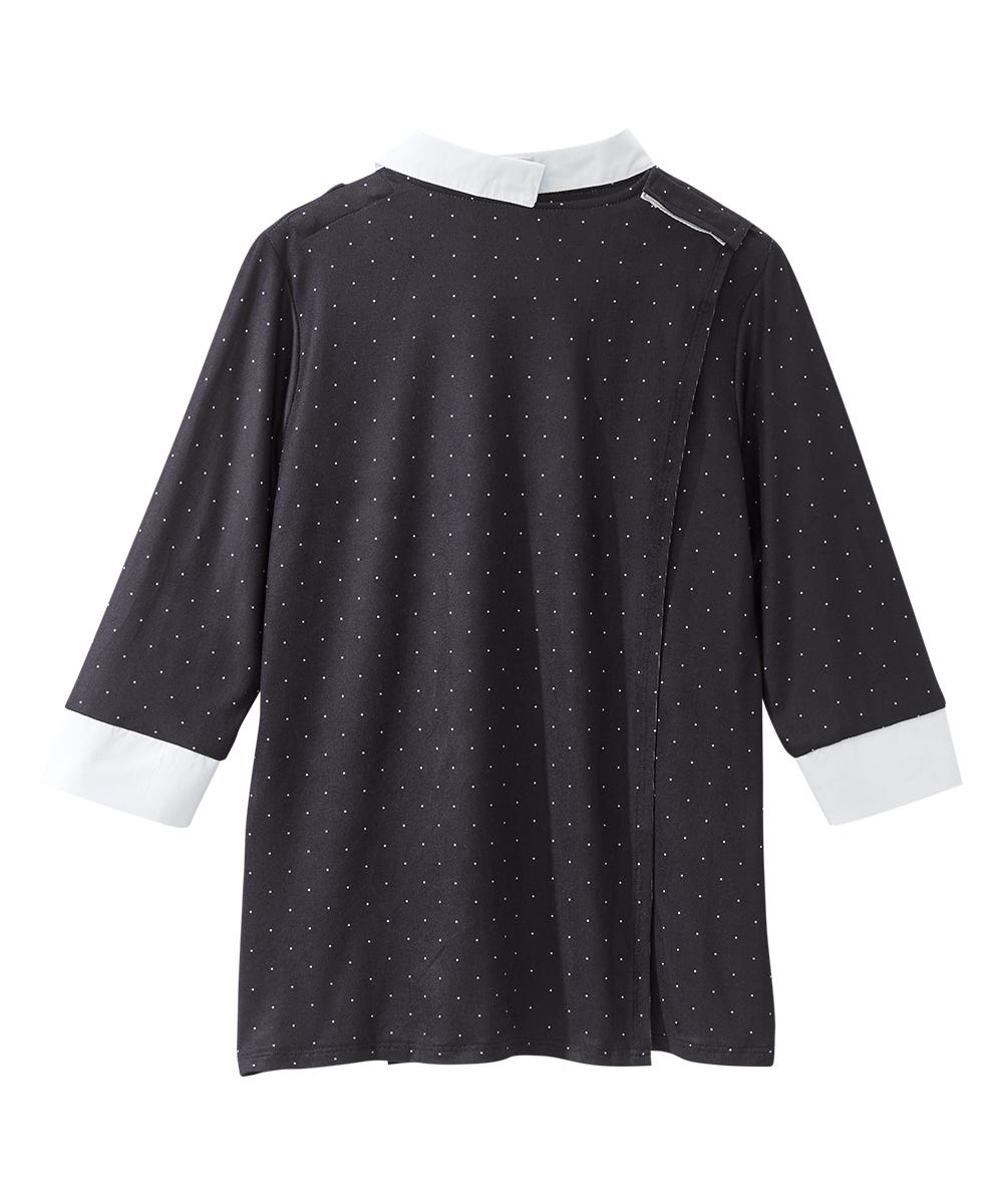 Women's Open Back 3/4 Sleeve Collared Top
