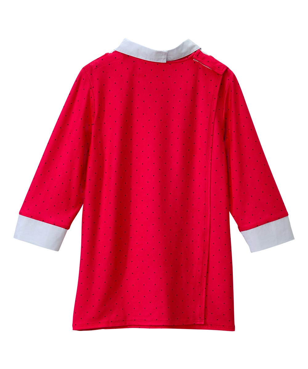 Women's Open Back 3/4 Sleeve Collared Top